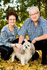 couple with dog copy